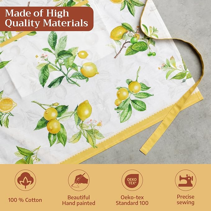 Maison d' Hermine 100% Cotton Apron for women with Pocket Kitchen Chef Apron for Men Cooking Mothers Day Gifts - Image 3