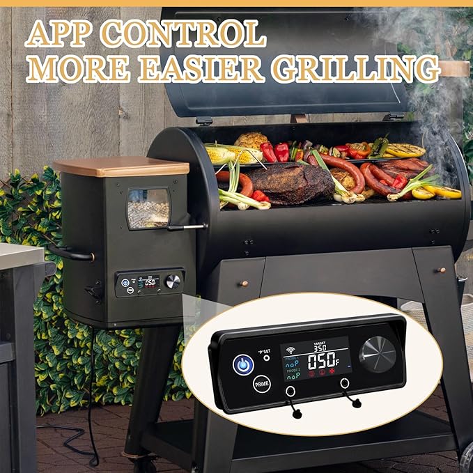 Upgrade WiFi PID Controller Replacement for Pit Boss Austin XL 1000 Wood Pellet Grill, Rectangular Thermostat Control Panel