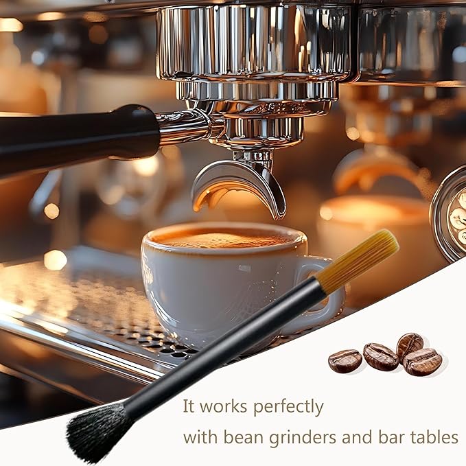 Coffee Grinder Cleaning Brush - Dusting Espresso Brush Accessories Cleaner Barista Brush Machine Cleaning Brush, Cleaner for Bean Grain Coffee Tool Barista Home Kitchen (Small-A)