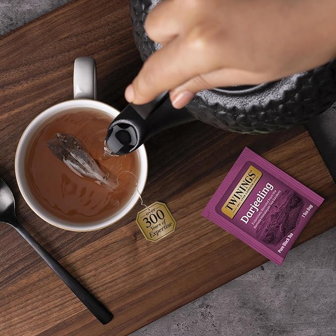 Twinings Tea Bag Sampler Variety with Walnut Wooden Organizer Tea Chest (36 Tea Bags) 6 Different Popular Flavors, Gift for Tea Lovers: Women, Men, Mom, Dad, Family, Friends, Couples