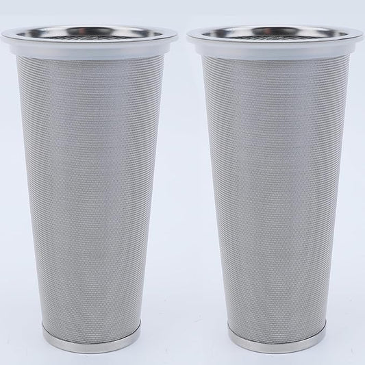Fermus Set of 2 Cold Brew Coffee Filter for 32oz / 1Quart Wide Mouth Mason Jar Infuser 304 Stainless Steel Strainer with Seal Ring Design for Grounds Tea Fruit Coffee Filter