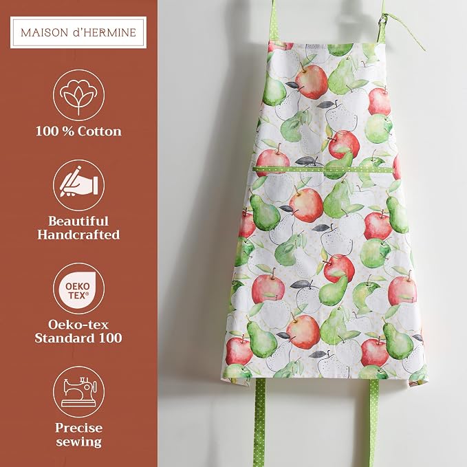 Maison d' Hermine 100% Cotton Apron for women with Pocket Kitchen Chef Apron for Men Cooking Mothers Day Gifts - Image 2