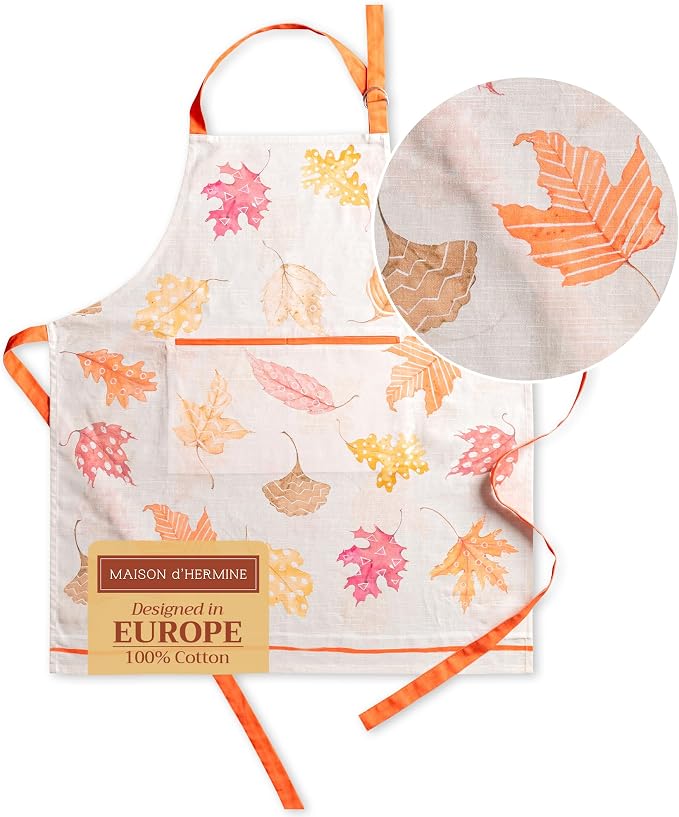 Maison d' Hermine 100% Cotton Apron for women with Pocket Kitchen Chef Apron for Men Cooking Mothers Day Gifts by MaisondHermine