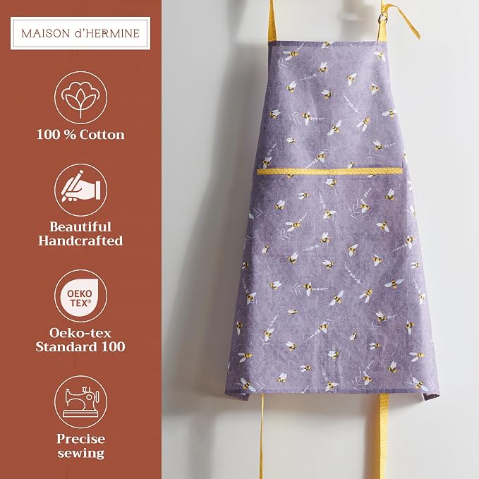 Maison d' Hermine 100% Cotton Apron for women with Pocket Kitchen Chef Apron for Men Cooking Mothers Day Gifts - Image 2