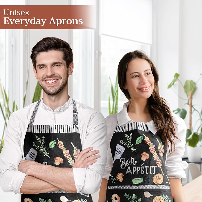 Maison d' Hermine 100% Cotton Apron for women with Pocket Kitchen Chef Apron for Men Cooking Mothers Day Gifts - Image 6