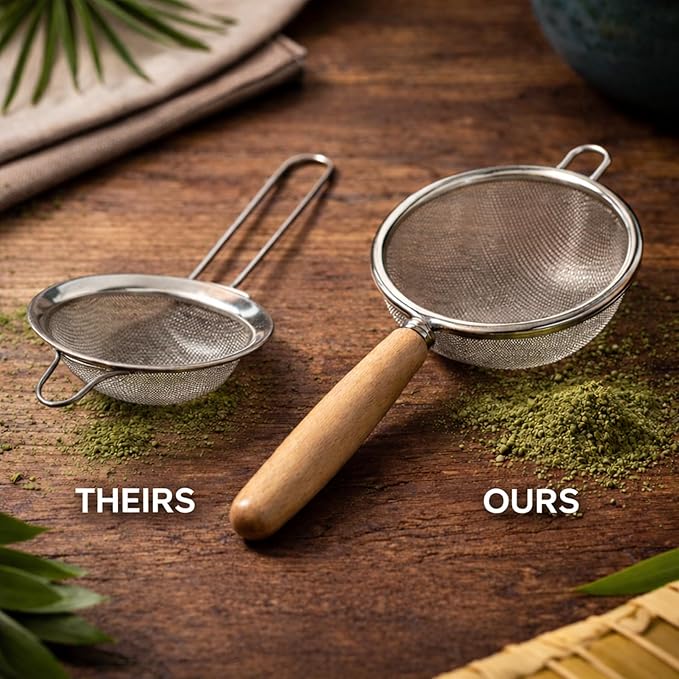 12-Piece Matcha Whisk Set - Complete Matcha Kit Including Matcha Bowl with Spout, Bamboo Whisk, Bamboo Straws, Scoop with Holder, Sifter with Wooden Handle & More - Premium Matcha Gift Set
