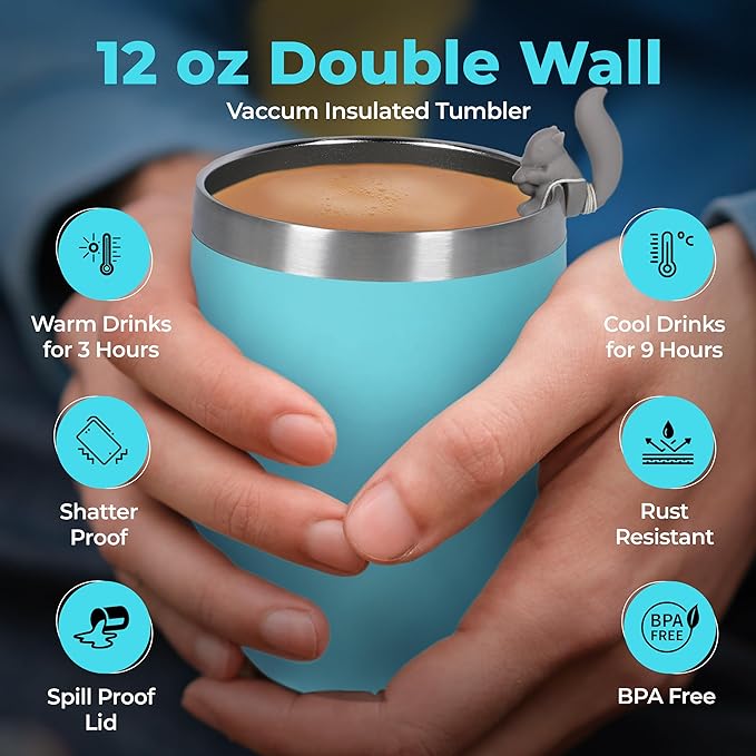 Tea Gift Set with Kettle – 26 -Piece Sampler for Women & Men, Insulated Mug, Assorted Organic Hrny & Sons Teas, Pure Honey & Accessories (Teal+Kettle - Hrny)