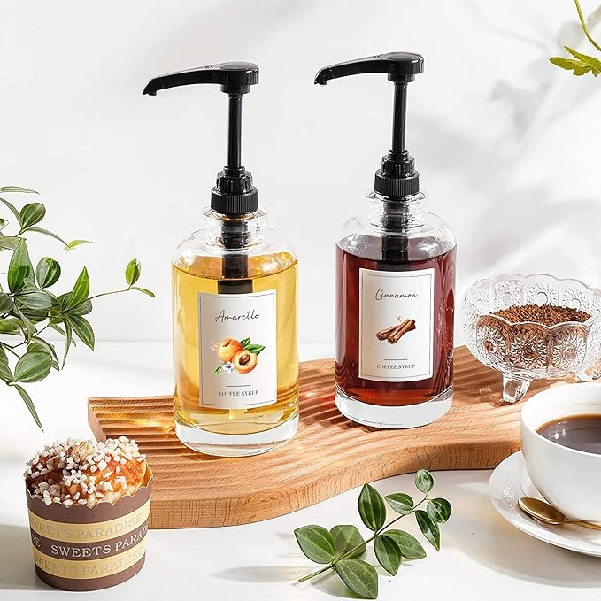KYONANO 84 Coffee Syrup Labels for Coffee Bar Accessories, Elegant Pattern Décor for Coffee Station, Waterproof Coffee Labels for Coffee Syrup Dispenser & Bottle Organization - Image 4