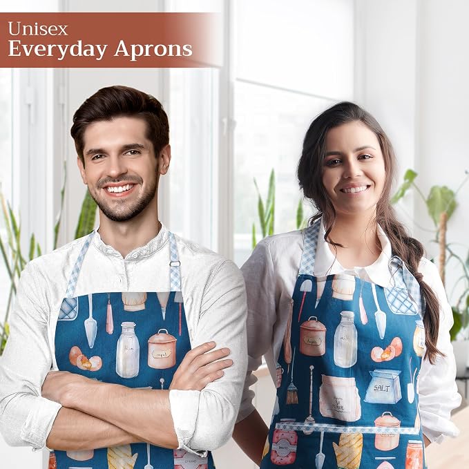 Maison d' Hermine 100% Cotton Apron for women with Pocket Kitchen Chef Apron for Men Cooking Mothers Day Gifts - Image 6