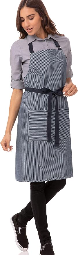 Chef Works Unisex Portland Kitchen Apron, Indigo Blue, One Size - Image 3
