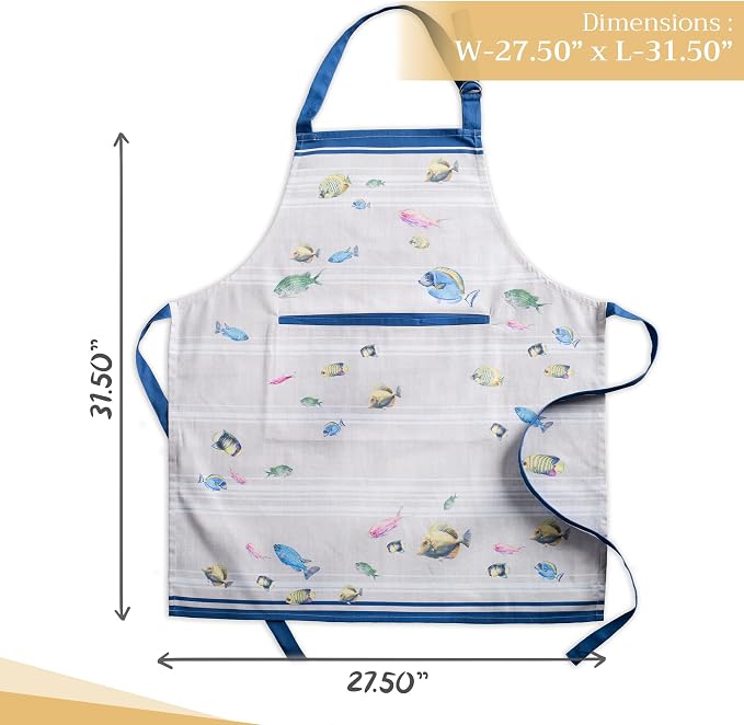 Maison d' Hermine 100% Cotton Apron for women with Pocket Kitchen Chef Apron for Men Cooking Mothers Day Gifts - Image 4