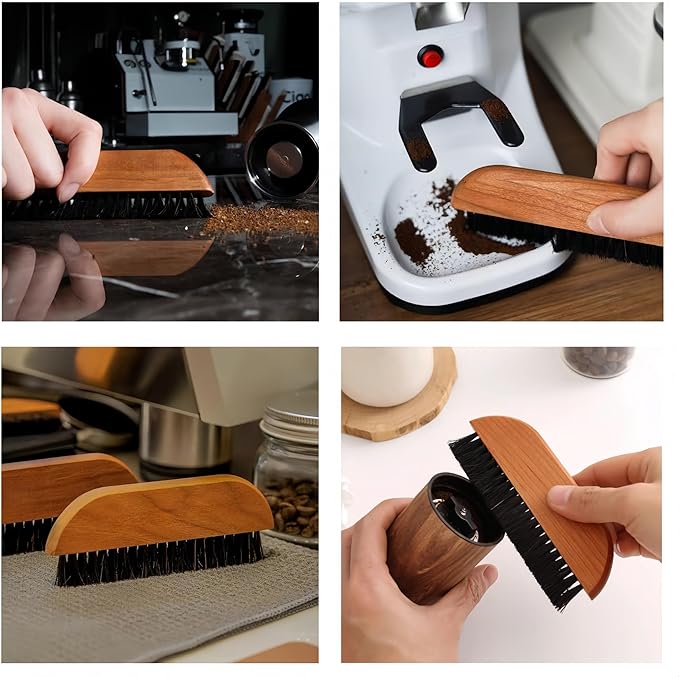 3-Piece Coffee Brush Grinder Cleaning Tool Household Cleaning Brush Set For Removing Coffee Grounds and Table Top Bar Coffee Powder