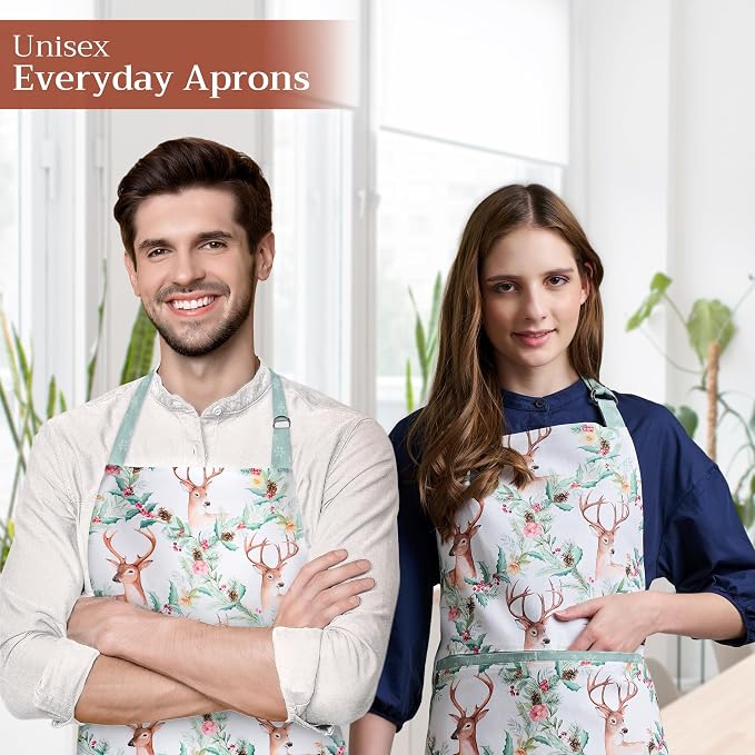 Maison d' Hermine 100% Cotton Apron for women with Pocket Kitchen Chef Apron for Men Cooking Mothers Day Gifts - Image 6