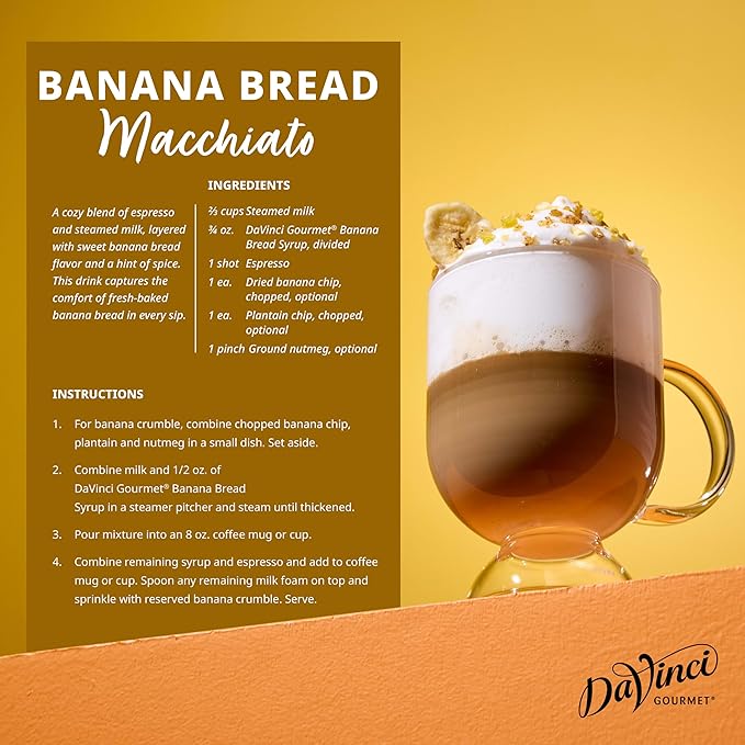 DaVinci Gourmet Banana Bread Syrup, 25.4 Fluid Ounces (Pack of 1)