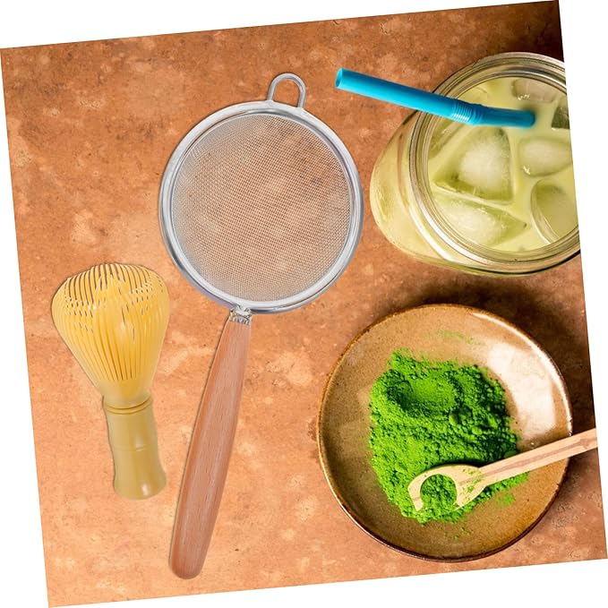 BESTYASH 1Set Matcha Tool Kit Whisk Tea Scoop Strainer Spoon Essential Kitchen Tools for Matcha Milk Tea Preparation Elegant Design for Home Shops