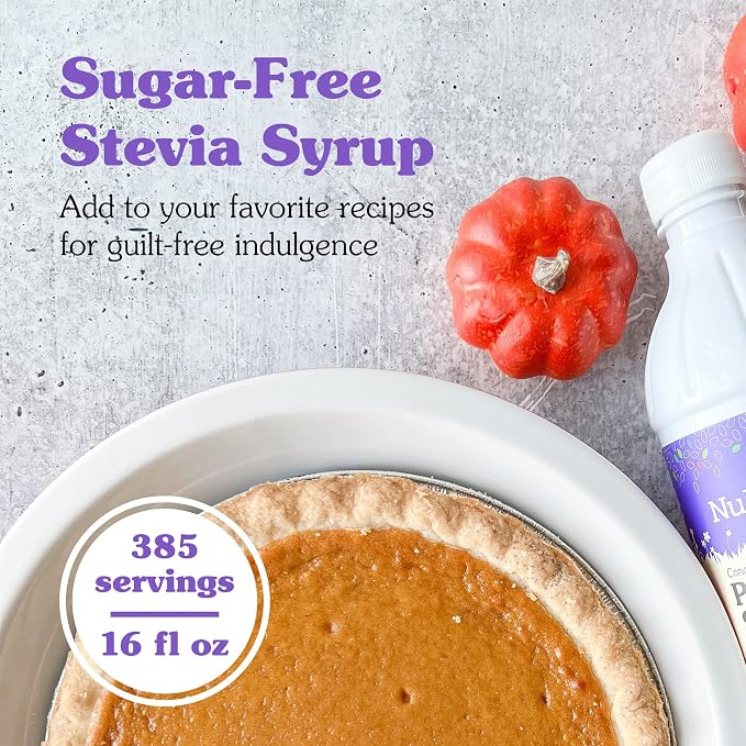 NuNaturals Stevia Syrup, Sugar-Free Sweetener, Plant-Based Sugar Substitute, Zero Calorie, Pumpkin Spice, 16 oz - Image 3