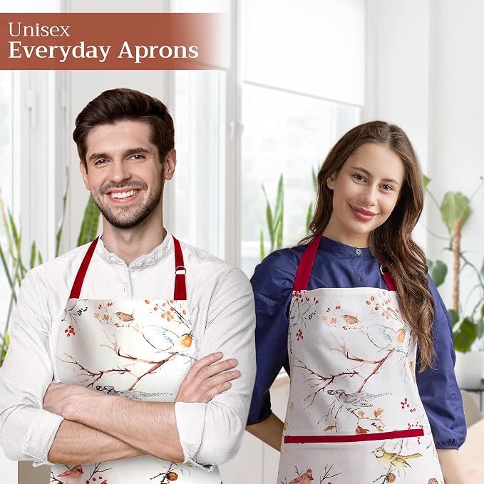 Maison d' Hermine 100% Cotton Apron for women with Pocket Kitchen Chef Apron for Men Cooking Mothers Day Gifts - Image 6