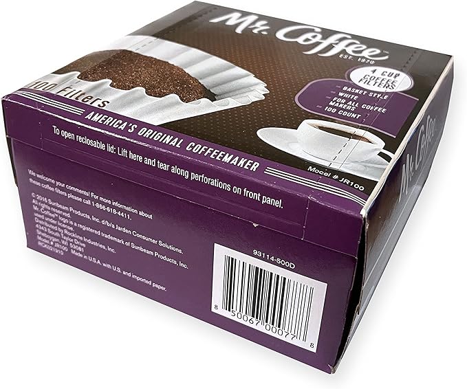 Mr. Coffee 4-Cup Coffee Filters, 100 Count (Package May Vary)
