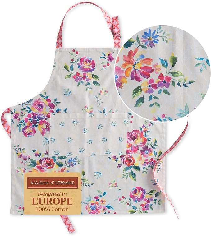 Maison d' Hermine 100% Cotton Apron for women with Pocket Kitchen Chef Apron for Men Cooking Mothers Day Gifts by MaisondHermine