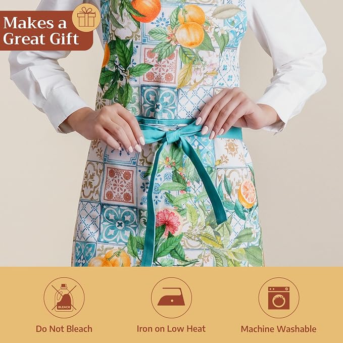 Maison d' Hermine 100% Cotton Apron for women with Pocket Kitchen Chef Apron for Men Cooking Mothers Day Gifts - Image 5