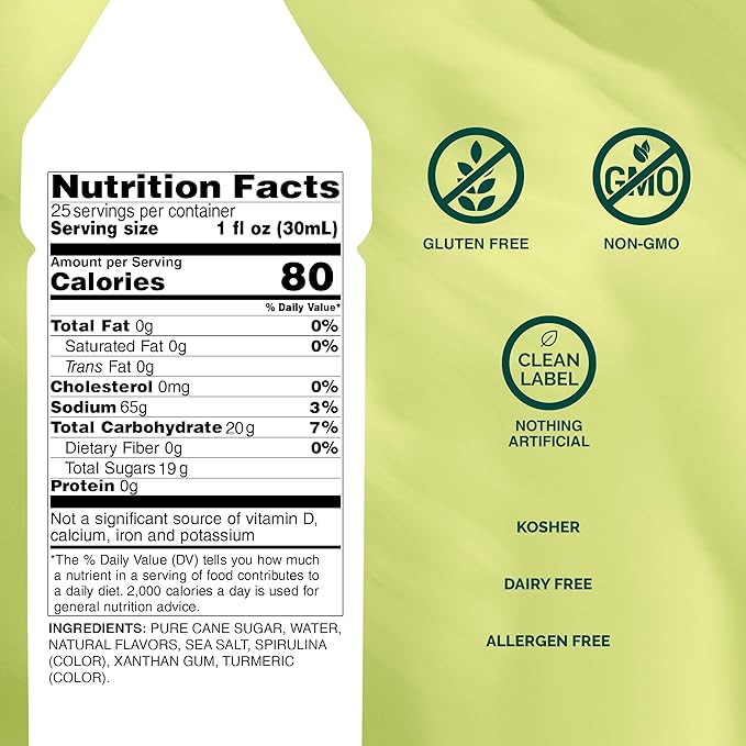 Monin - Pistachio Syrup | Rich & Buttery Sweetness, Premium Syrup for Coffee, Cold Brews & More | Clean Label with No Artificial Flavors, No Artificial Preservatives (BPA Free Bottle, 25.4 fl oz)