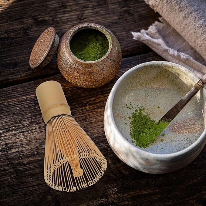 Matcha Whisk Natural Japanese Tea Whisk Traditional Chasen Tool for Matcha Powder Mixing Tea Ceremony Utensil