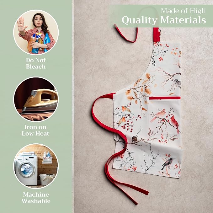 Maison d' Hermine 100% Cotton Apron for women with Pocket Kitchen Chef Apron for Men Cooking Mothers Day Gifts - Image 3