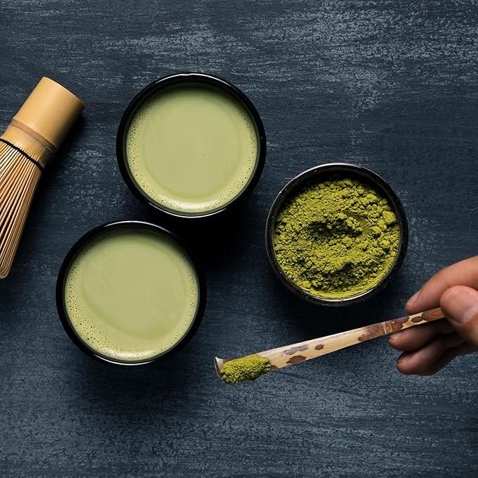 3 Pcs Matcha Spoon, Bamboo Matcha Scoop Japanese Chashaku Hooked Tea Leaf Sticks Tea Whisk Scooping Spoon for Traditional Japanese-Tea-Ceremony Spices Condiments Coffee Powder