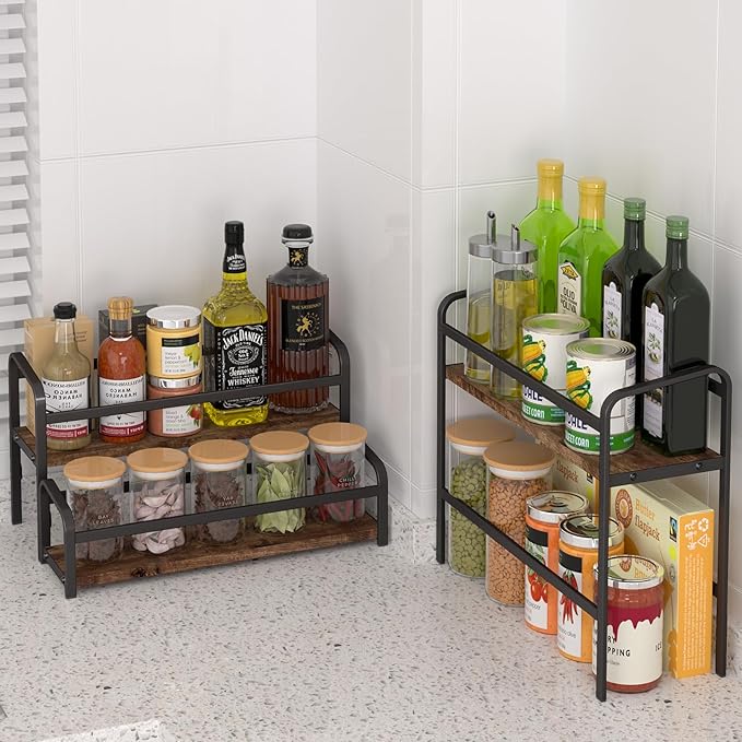 Coffee Syrup Rack,12 Bottle Capacity,3 Tier Coffee Bar Organizer,Kitchen Wine Rack,Coffee Station for Syrup, Wine Stand Shelf,Coffee Bar Accessories (Dark Brown Wood, Black)