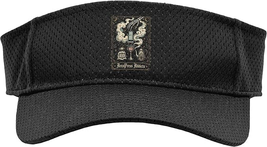 Gothic AeroPress Coffee Shirts Mystical Coffee Brewing Scene Sport Sun Visor