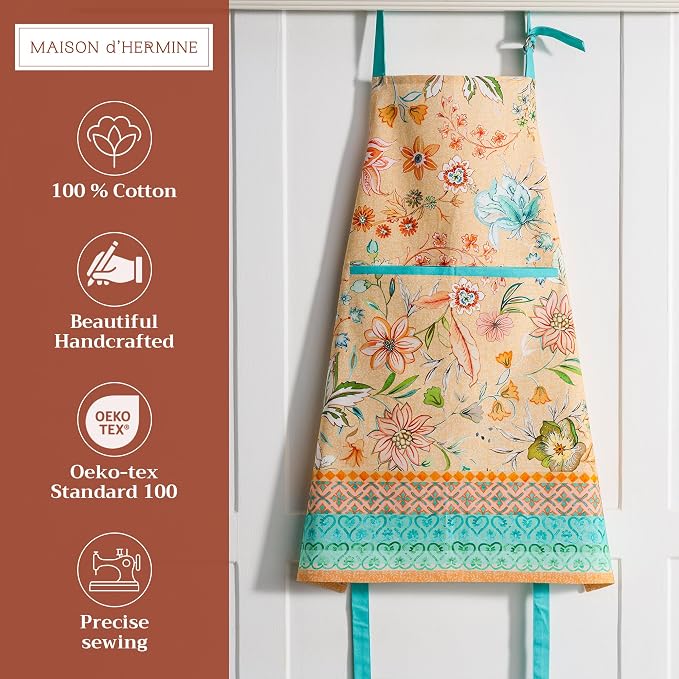 Maison d' Hermine 100% Cotton Apron for women with Pocket Kitchen Chef Apron for Men Cooking Mothers Day Gifts - Image 2