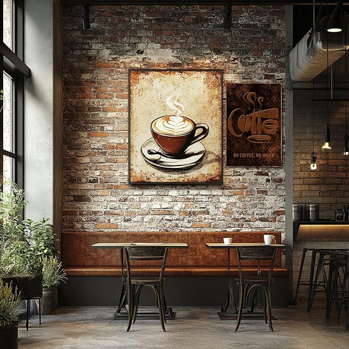 Funny Vintage Coffee Lovers Tin Sign Collection Wall Art – Retro Wall Decoration For Cafe Bar/Garage/Man Cave/Kitchen, 8x12 Inches (L -, 12X8X0.08 IN) - Image 3