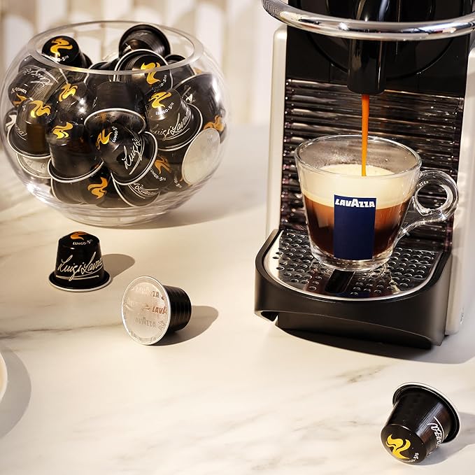 Lavazza Leggero Lungo Medium Roast Capsules Compatible with Nespresso Original Machines (Pack of 60) ,Value Pack, Blended and roasted in Italy, Full bodied, velvety crema and fruity and floral notes