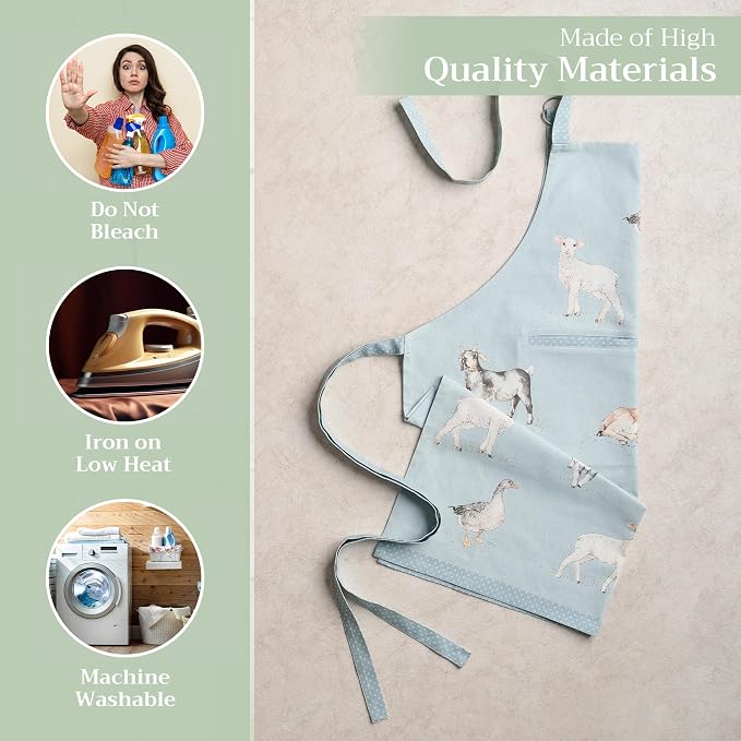 Maison d' Hermine 100% Cotton Apron for women with Pocket Kitchen Chef Apron for Men Cooking Mothers Day Gifts - Image 3