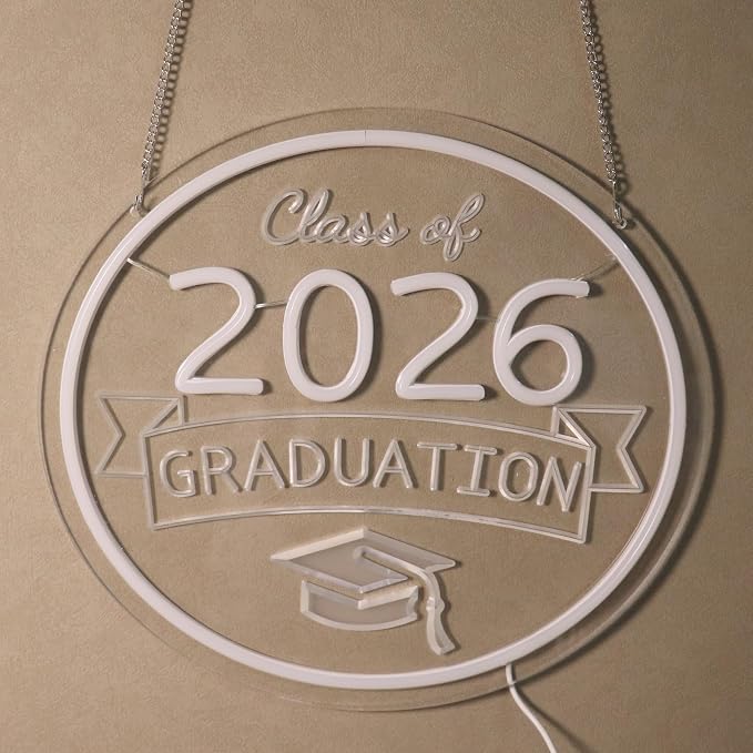 "Class of 2026" Graduation Cap Light - Official & Celebratory LED Wall Sign for Dorm, Grad Party, Study Space or Gift, Dimmable USB, Proud Keepsake for the Graduate & Their Supporters - Image 8