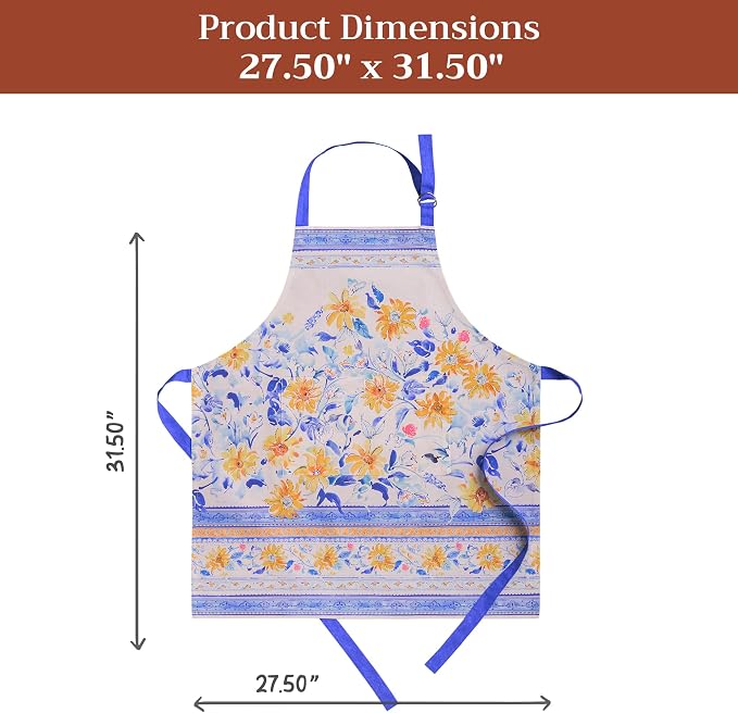Maison d' Hermine 100% Cotton Apron for women with Pocket Kitchen Chef Apron for Men Cooking Mothers Day Gifts - Image 7