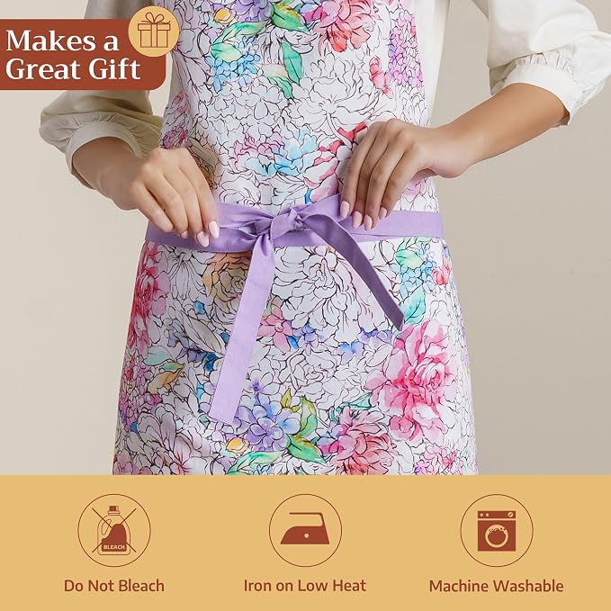 Maison d' Hermine 100% Cotton Apron for women with Pocket Kitchen Chef Apron for Men Cooking Mothers Day Gifts - Image 5