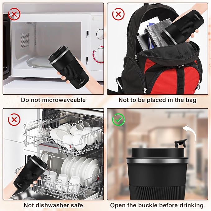 MOMSIV 17oz Travel Mug, Insulated Coffee Cup with Leakproof Lid, Vacuum Stainless Steel Double Walled Reusable Tumbler for Hot and Cold Water Coffee and Tea In Travel and Car