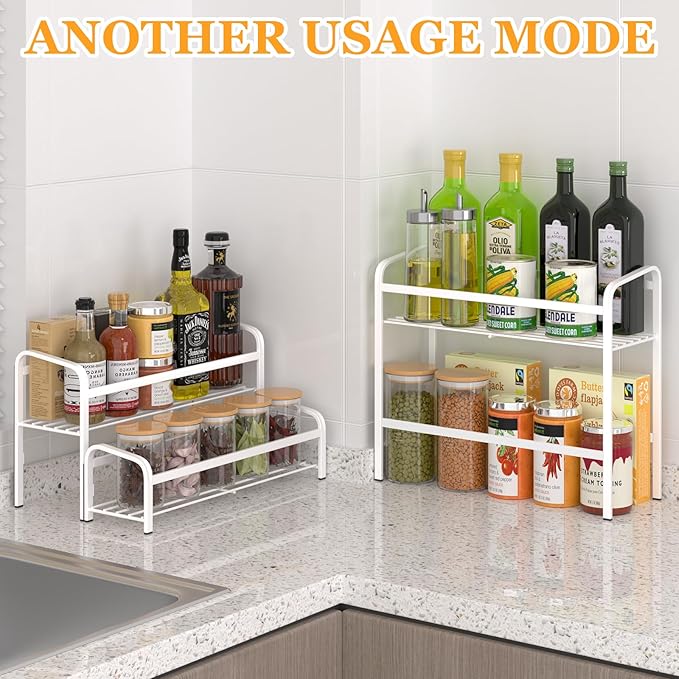 DTUQYX Coffee Syrup Organizer 3-Tier, 12 Bottles Capacity Coffee Syrup Rack,Metal Syrup Stand for Spice, Wine, Liquor, Bottle, Coffee Bar Station Racks Magnetic, No Installation,White