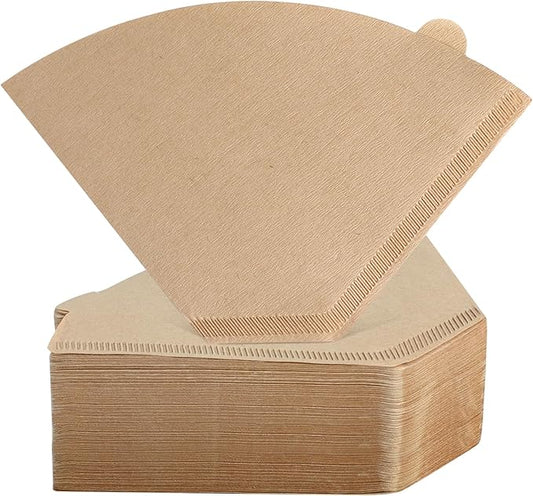 200Pcs Cone Coffee Filters #4, Clinuse Unbleached Size 04 Coffee Filters 8-12 Cup, Disposable Natural Paper Filters, No.4 Cone Filters Compatible with Ninja, Cuisinart, Pour Over and Drip Coffee Maker