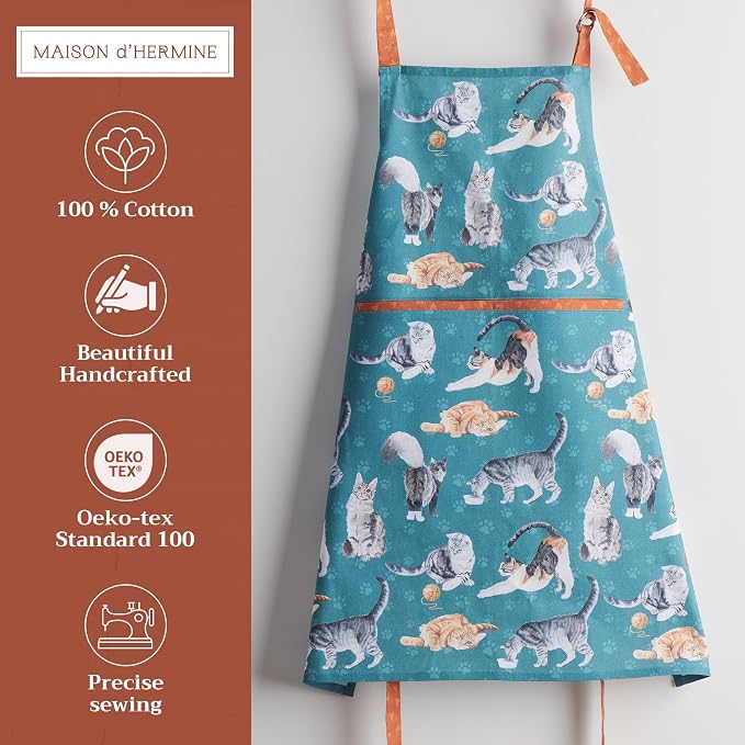 Maison d' Hermine 100% Cotton Apron for women with Pocket Kitchen Chef Apron for Men Cooking Mothers Day Gifts - Image 2