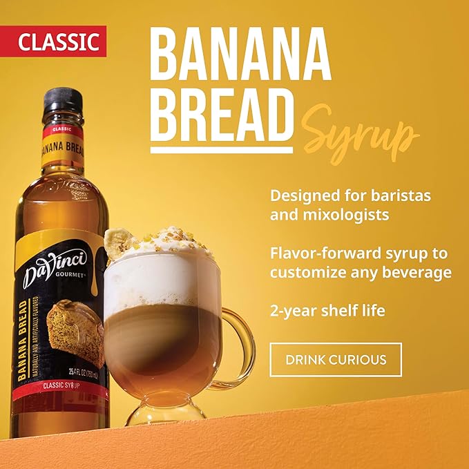 DaVinci Gourmet Banana Bread Syrup, 25.4 Fluid Ounces (Pack of 1)