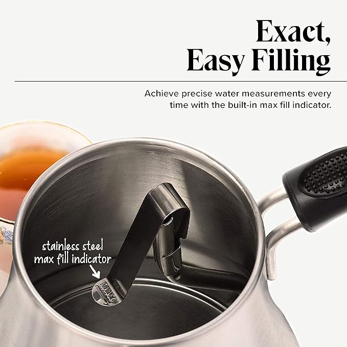 Gooseneck Electric Kettle with Temperature Control - 0.8L Stainless Steel & BPA Free Plastic - Custom Temp Presets for Teas & Coffee - Keep Warm Option