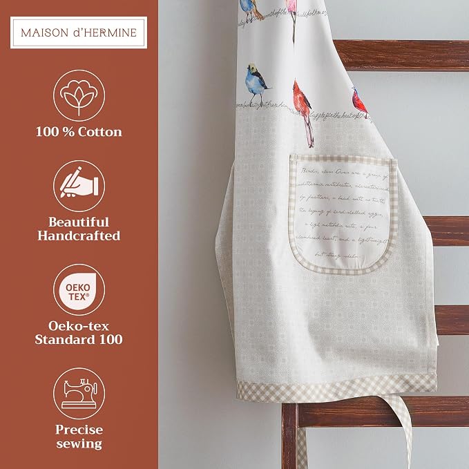 Maison d' Hermine 100% Cotton Apron for women with Pocket Kitchen Chef Apron for Men Cooking Mothers Day Gifts - Image 2