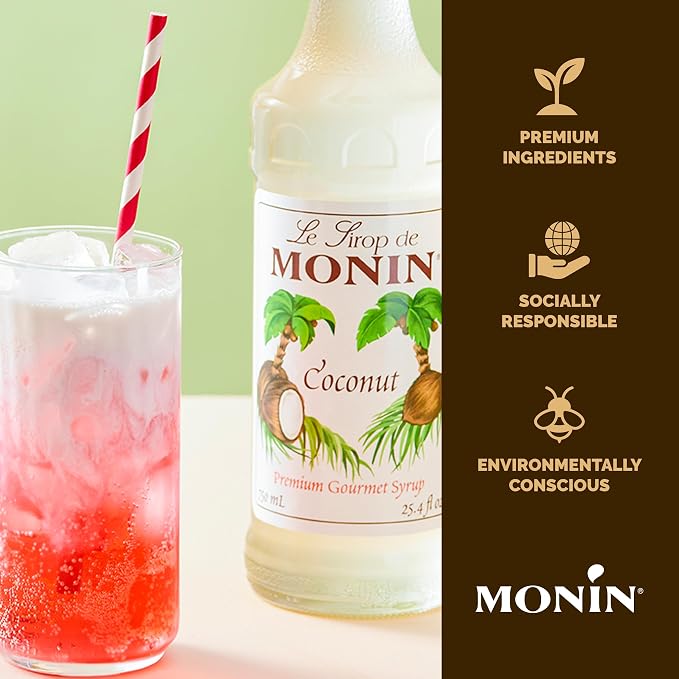 Monin - Coconut Syrup, Sweet and Rich, Great for Cocktails and Smoothies, Gluten-Free, Vegan, Non-GMO (1 Liter) - Image 4