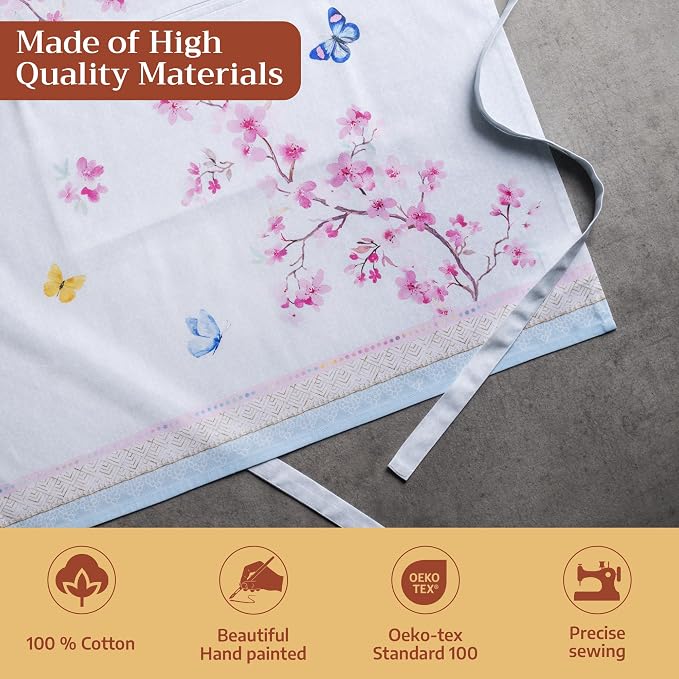 Maison d' Hermine 100% Cotton Apron for women with Pocket Kitchen Chef Apron for Men Cooking Mothers Day Gifts - Image 3