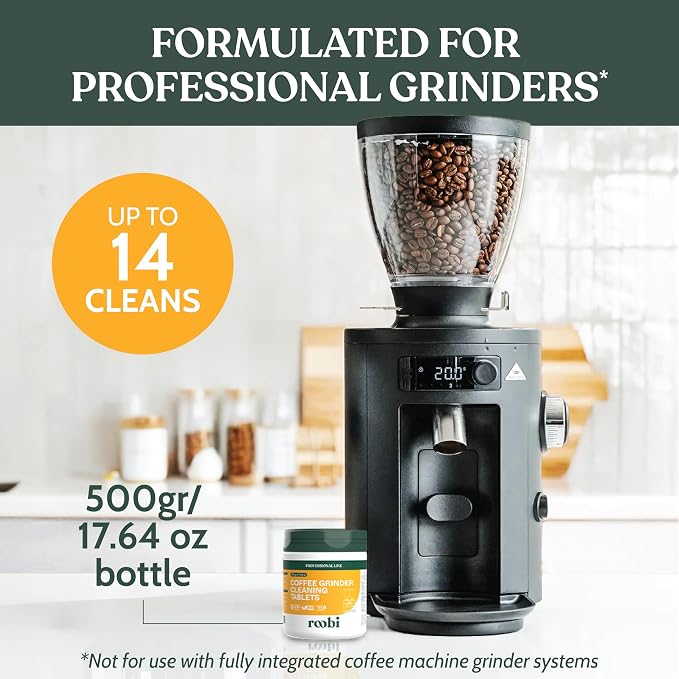 Roobi Professional Coffee Grinder Cleaning Tablets. Carbon Neutral Coffee Grinder Cleaner. Up to 14 cleans, 500gr. - Image 3