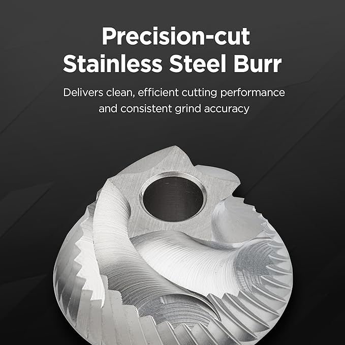 Manual Coffee Grinder - Stainless Steel Conical Burr with Adjustable Setting, Double Bearing - Max Capacity 0.88oz, Hand Grinder for Home, Travel and Camping, and Gift