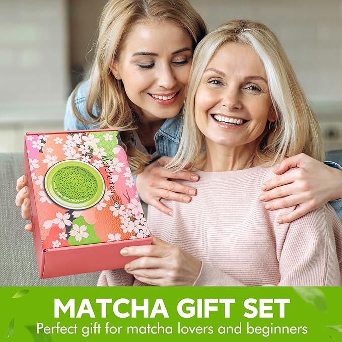 8 PCS Matcha Whisk Set Powder kit Matcha Making Tea Starter Kit for Ceremony Tea Set Includes Bowl Matcha Lovers Gifts for Women and Beginers,Matcha Tea Set Gifts for Making Breakfast