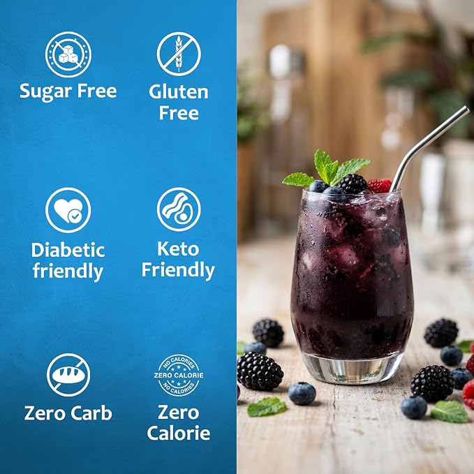 Syruvia Sugar Free Mix Berry Flavored Syrup for Drinks, Cocktails, Lemonades, Iced Teas and Desserts – 25.4 fl oz, With Pump - Image 4